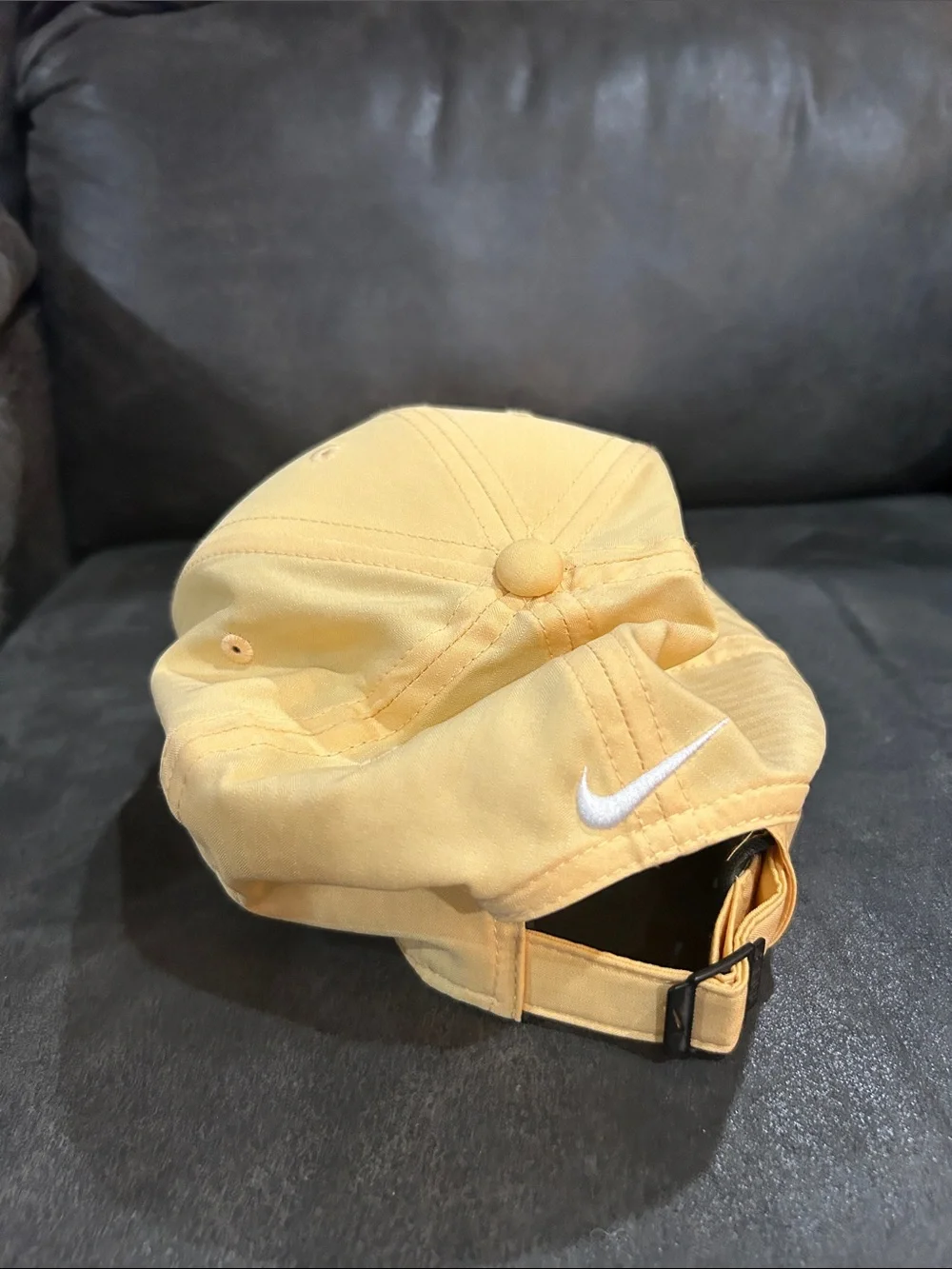 Nike Beige Baseball Cap with White Swoosh